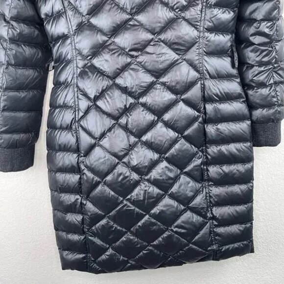 RARE Escada Sport Genuine Fur/Shearling Biker Down Puffer Jacket Coat EU 36 US 6 - Picture 12 of 16